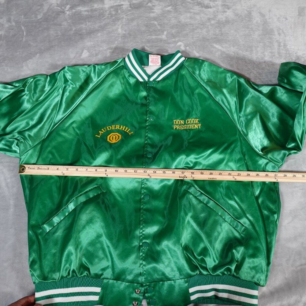 Vintage Lauderhill High School Football Jacket Mens 2XL (Estimated) 2001 Green - Picture 6 of 8